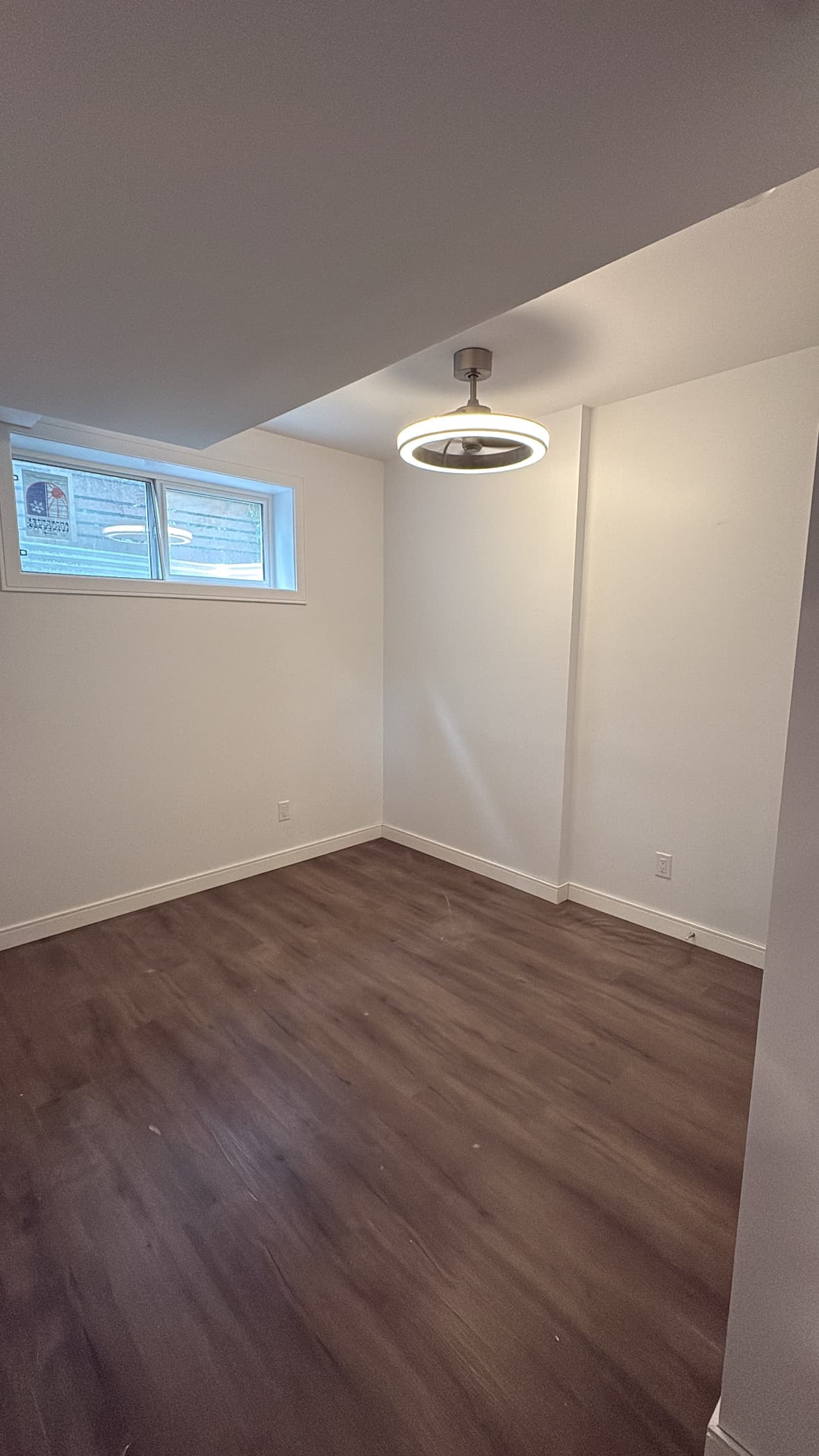 Finished legal suite bedroom